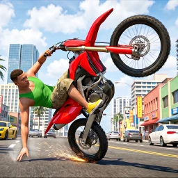 Symbol von Moto Bike Wheelie Stunt Game